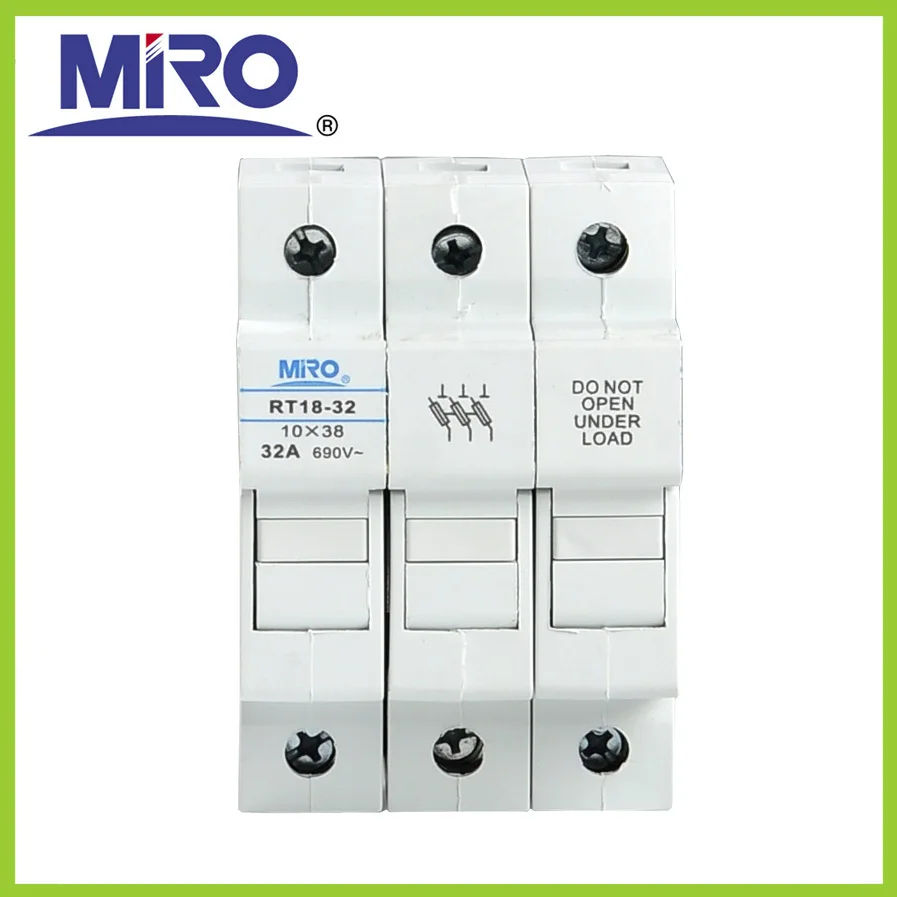 38 мм x 10 3 полюсный держатель предохранителя для 10x38 RO15 RS15 AC 690V 32A|fuse holder car|fuse pcbfuse box |
