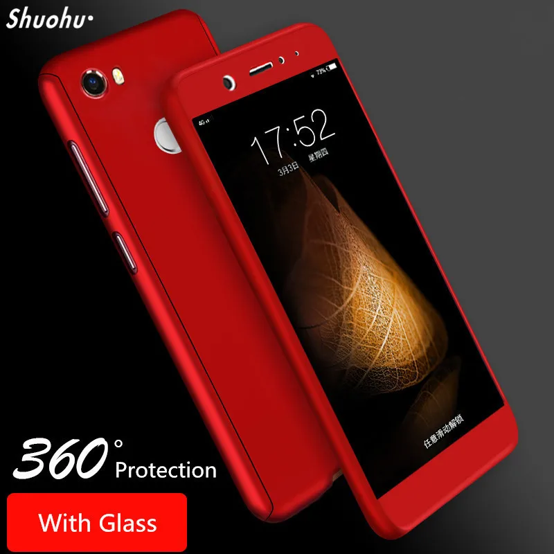 SHUOHU 360 Degree Protection Phone Cases for Huawei P8 P9 Lite 2017 Case Cover Luxury Black P10 Plus |