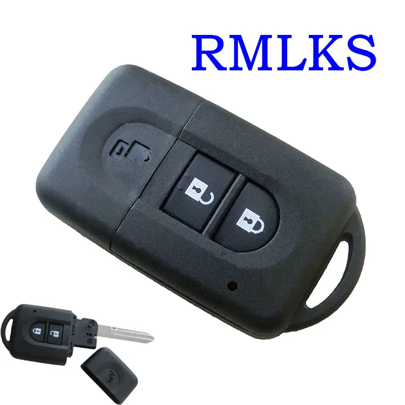 RMLKS 2 кнопки дистанционного ключа оболочки для Nissan Micra Xtrail Qashqai Juke Duke Uncut NSN14 лезвие