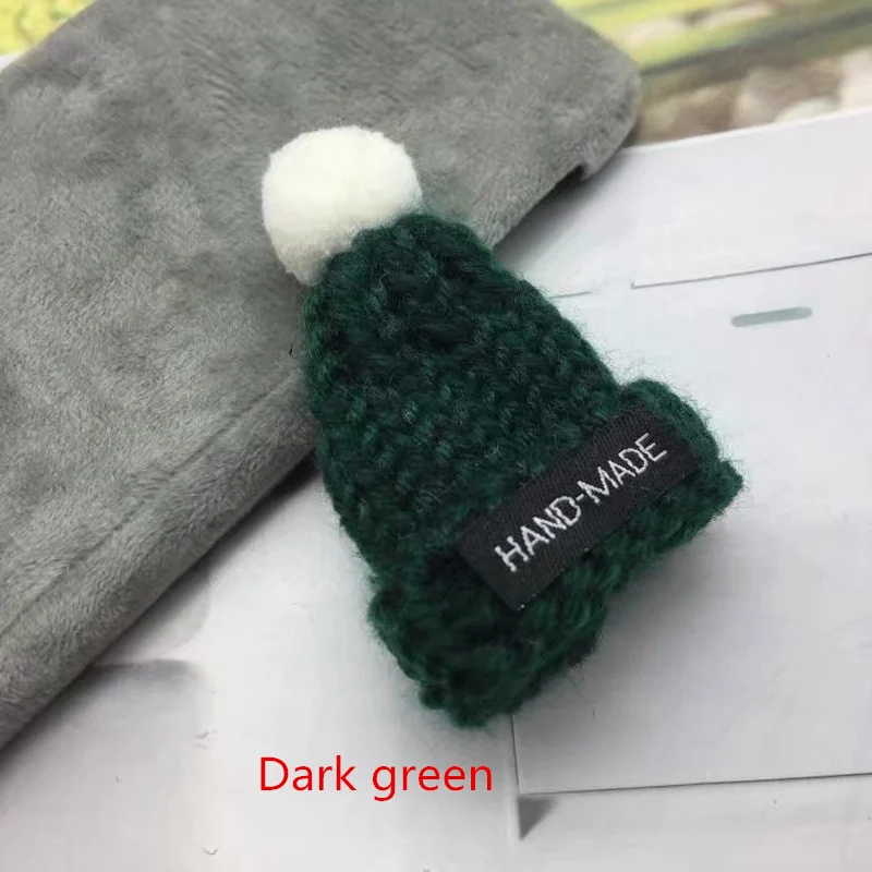 Dark green 5 шт. мини Maomao мяч вязание шляпа DIY кукла декоративные принадлежности чехол для телефона сумка Одежда художественное ремесло материалы детское украшения для волос - Цвет: Dark green