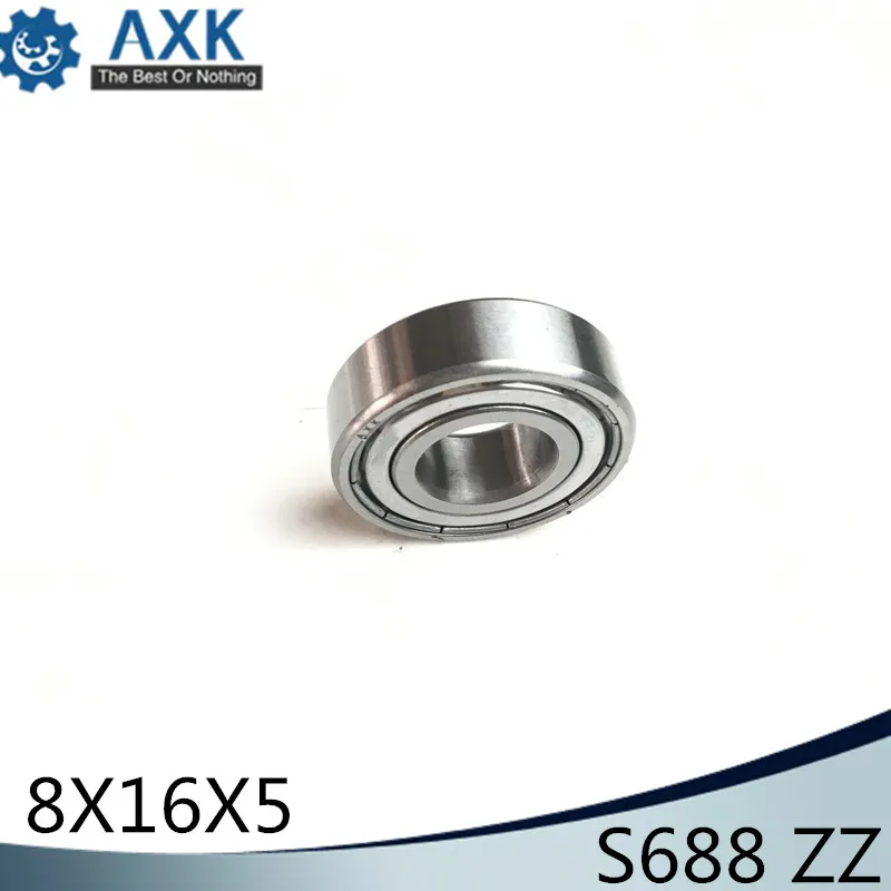 S688ZZ подшипник 8*16*5 мм (10 шт.) ABEC 1 440C ролик из нержавеющей стали S688Z S688 Z ZZ шариковые