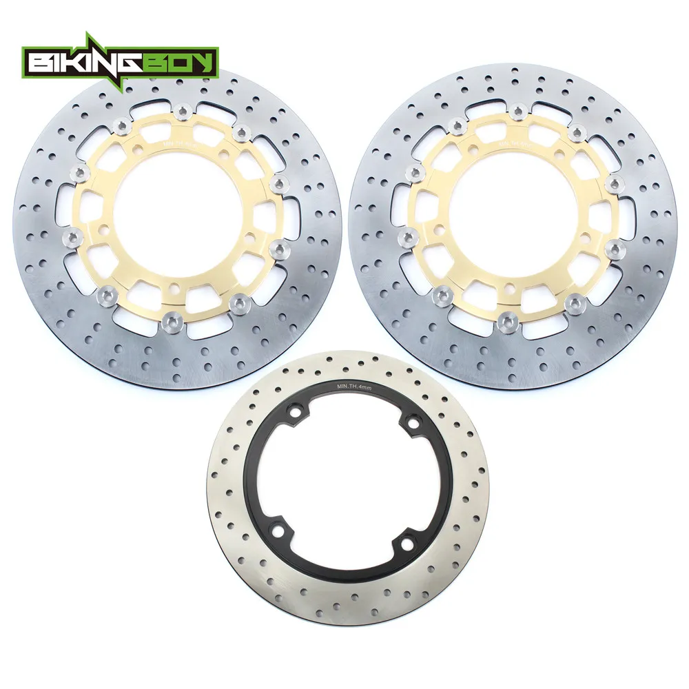 

BIKINGBOY Front Rear Brake Discs Disks Rotors DL 650 V-Storm 07-12 08 09 DL 650 ABS 07-16 V-Strom 650 Traveller Xpedition 11 12