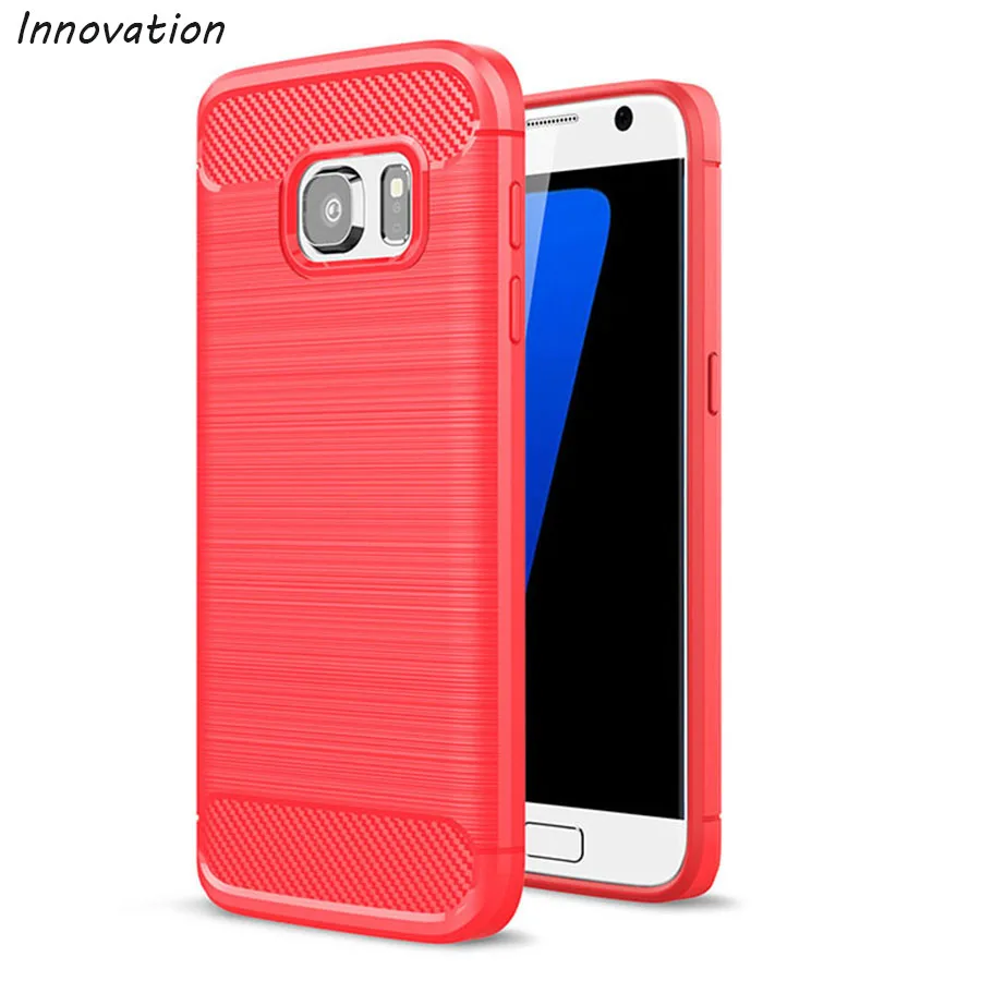 Инновационный Мягкий силиконовый чехол из углеродного волокна ТПУ для Samsung Galaxy S6