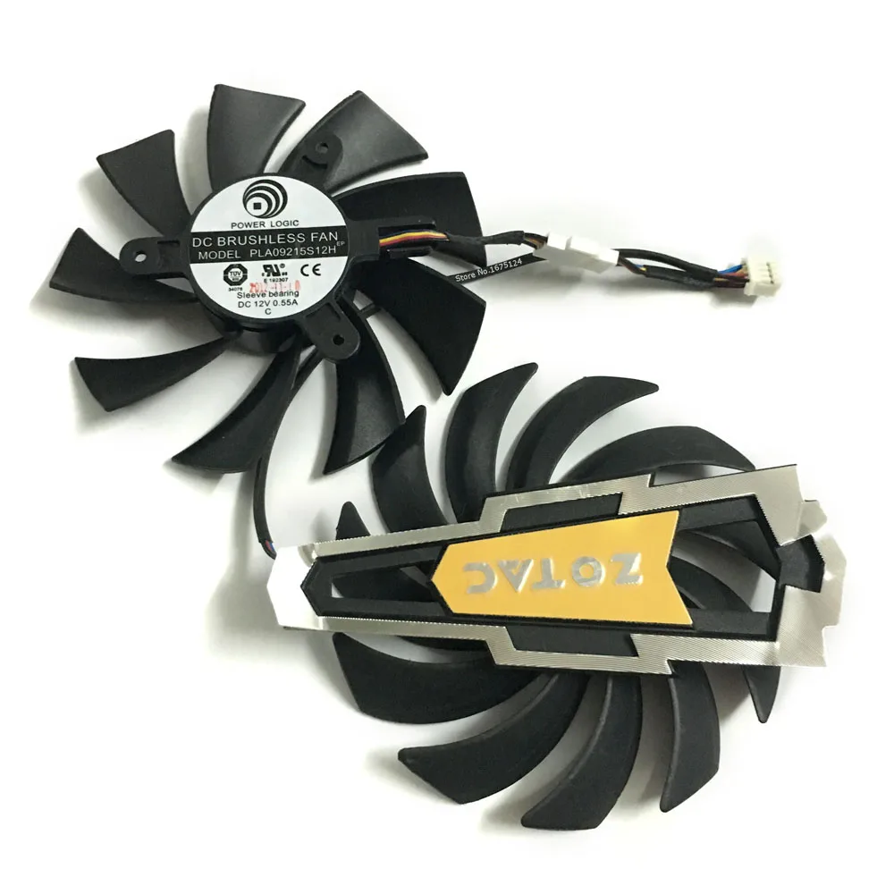 2 шт./лот вентилятора видеокарты 4Pin gtx660/660ti/670 VGA GPU кулер вентиляторы для ZOTAC GTX660