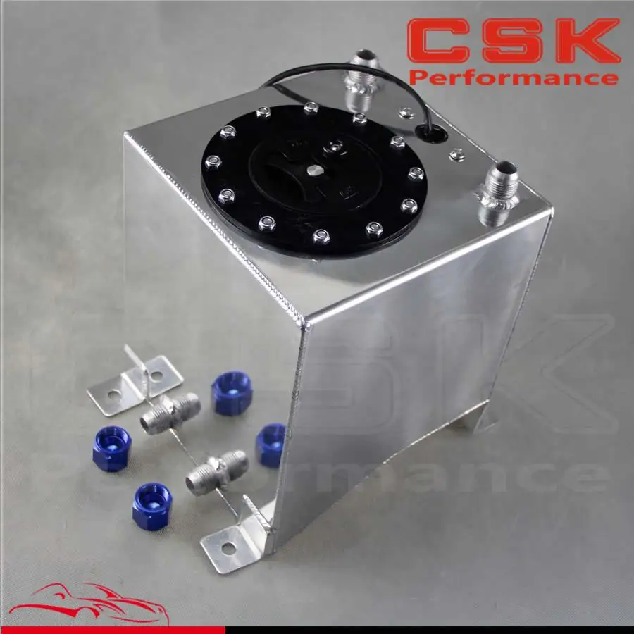 Топливный бак гоночного дрифта 9 5 л + Отправитель уровня 2 галлонов полированный