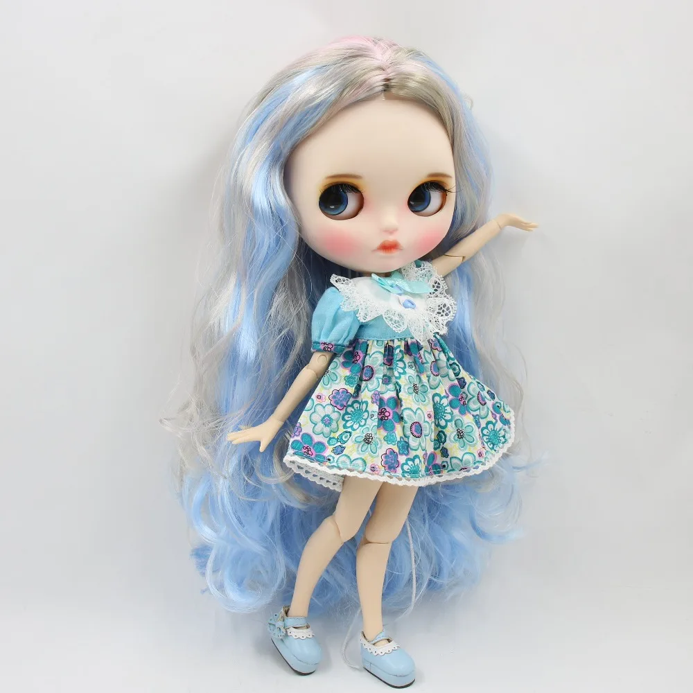 Ледяная кукла DBS Blyth 1/6 bjd сустав тело белая кожа резные губы матовое лицо с бровью