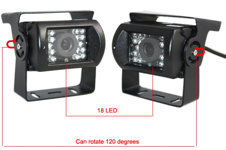 4 контактная CCD камера заднего вида для автобусов фургонов грузовиков 12/24 В