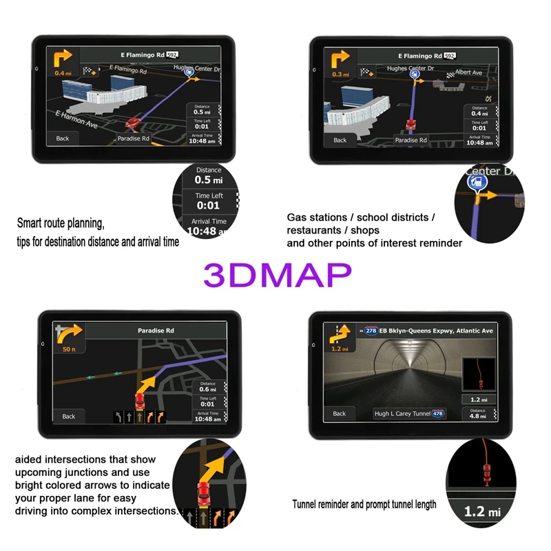 Автомобильный gps-навигатор 7 дюймов Android четырехъядерный 256-8 Гб преобразования голоса автомобильный gps-навигатор пожизненная карта бесплатное обновление