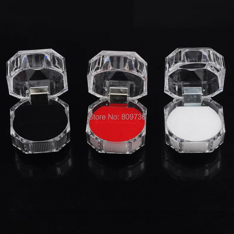 1 шт. элегантная портативная акриловая прозрачная витрина для колец и сережек 3 8*3