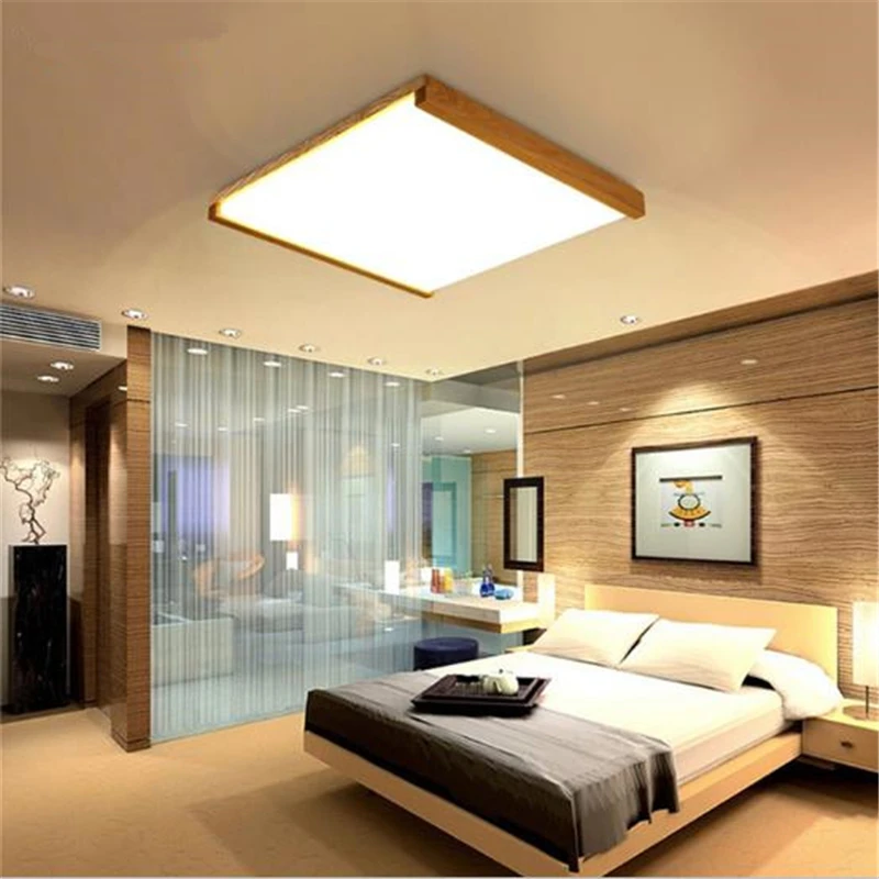 Скандинавский простой современный деревянный светодиодный потолочный