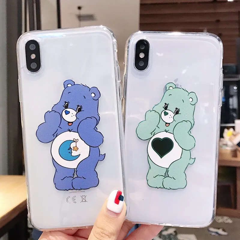 Мультфильм Care Bears Мягкий силиконовый чехол для iphone X XS MAX XR милый медведь Прозрачный чехол для телефона для iphone 6 6s 7 8plus кейс на заднюю панель