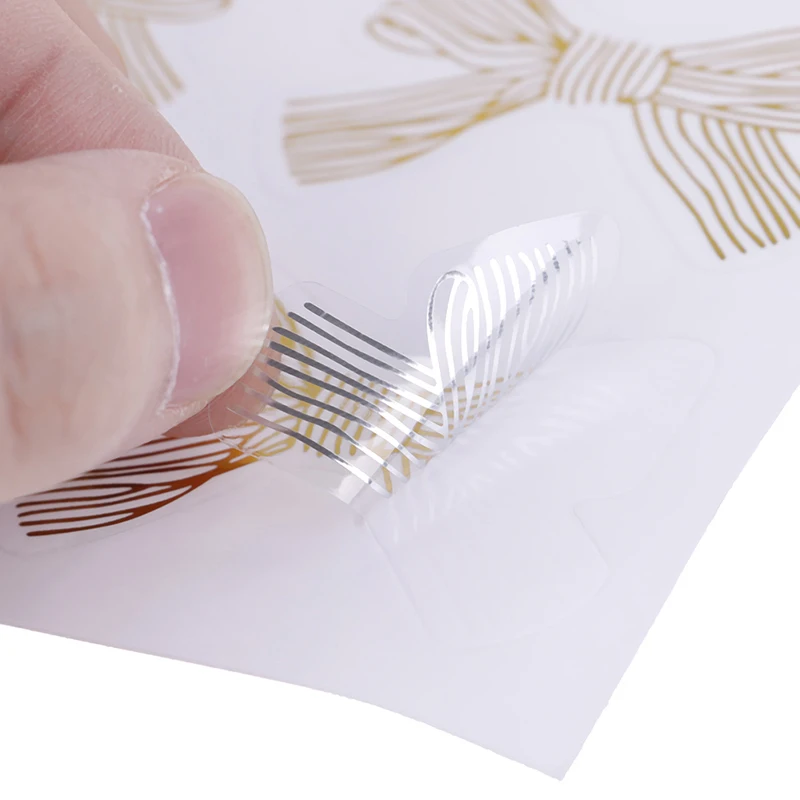 60 шт./лот Милая Золотая большая наклейка бантик золотой ручной работы клейкий