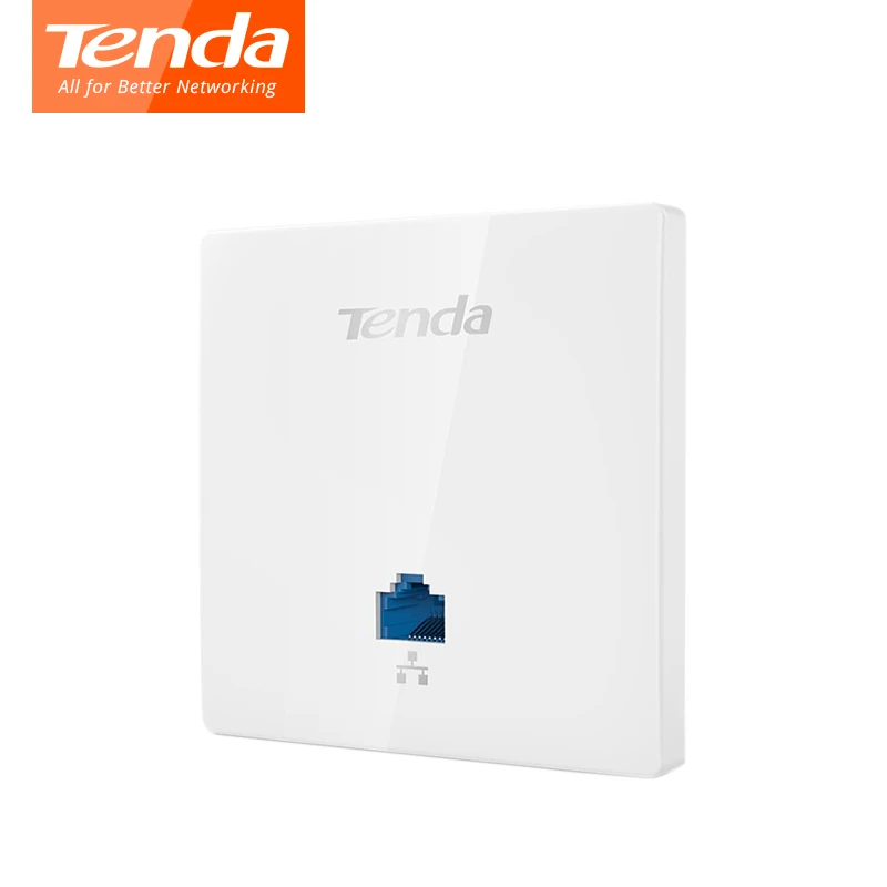 Tenda W6-S N300 в стену Беспроводной точка доступа, 300 Мбит/с 2,4 г Крытый настенный Wi-Fi AP клиент+ AP, IEEE 802.11n/G/b Стандартный PoE af