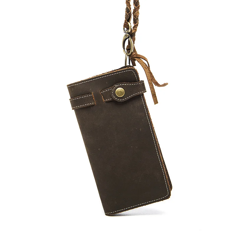 Мужская Роскошь Известный Бренд Натуральной Кожи Браслет Бумажник Мужской