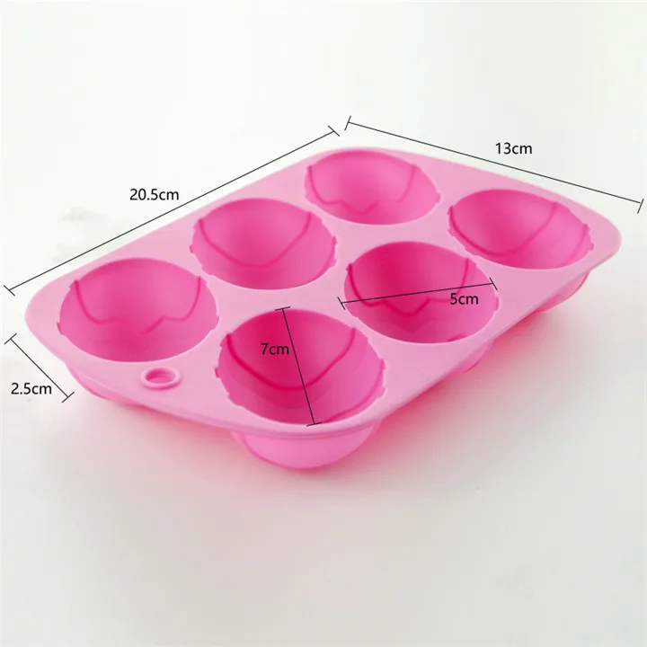 Pink JJOP015100002 4 ян 6 полости пасхальное яйцо формы для выпечки формы десерт Moule силиконовые инструменты для выпечки DIY пасхальные инструменты для украшения шоколадного торта - Цвет: Pink JJOP015100002