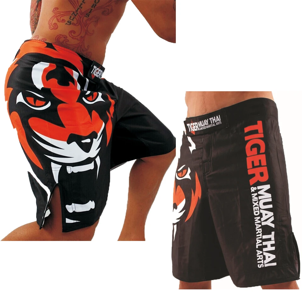 ММА шорты мужские тигровые Муай Тай боксерские Санда дышащие для кикбоксинга