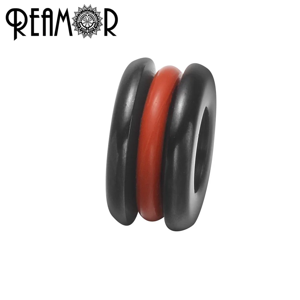 Black Red REAMOR Цвет: черный, синий металлический шарик 316l нержавеющая сталь мм 6 мм большое отверстие Круглый Европейский очаровательный фиксатор бусин для ювелирных изделий - Цвет: Black Red