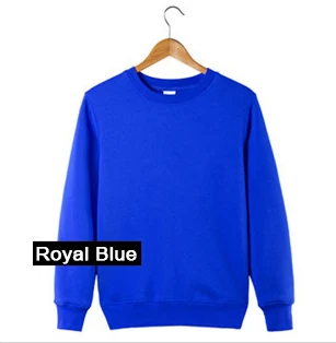 BLUE Черный, серый цвет белый желтый оранжевый Королевский озеро Темно-синие цвет красного вина одежда для пар для девушки и женщины, Женская флисовая толстовка - Цвет: BLUE