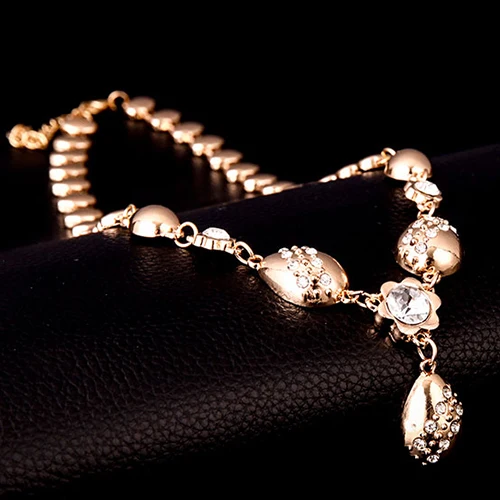 Набор украшений Женский браслет кольцо серьги подвеска в виде капли воды |