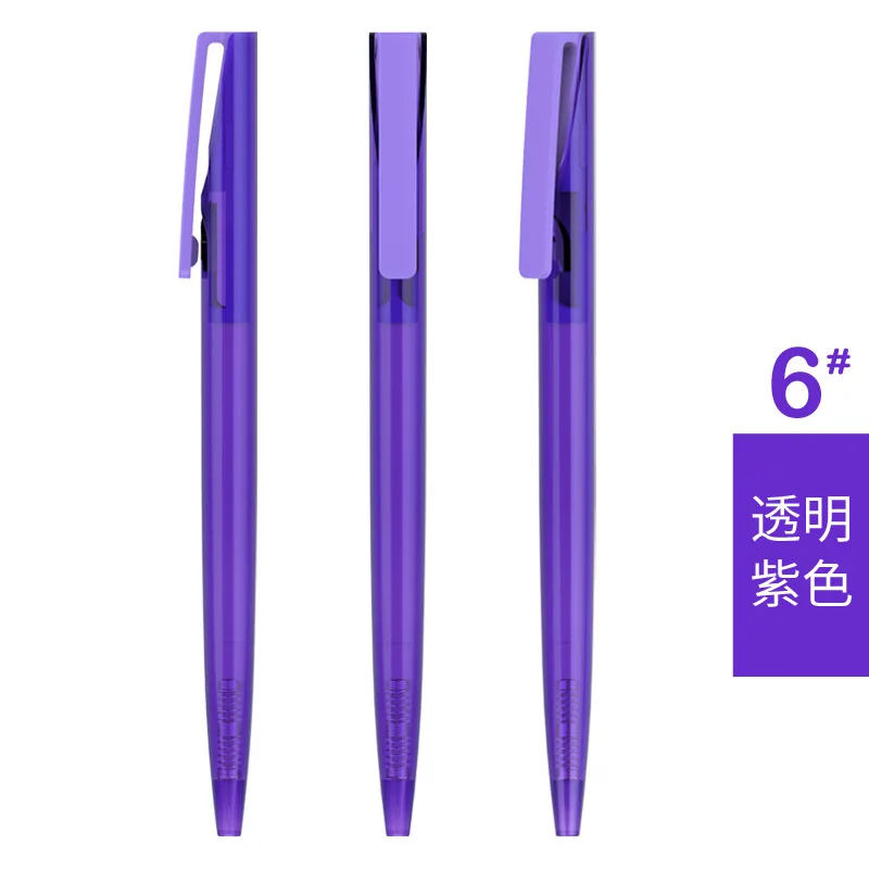 3pcs BZNVN Jane wholesale color press ballpoint pen plastic transparent advertising custom printed logo | Канцтовары для офиса и