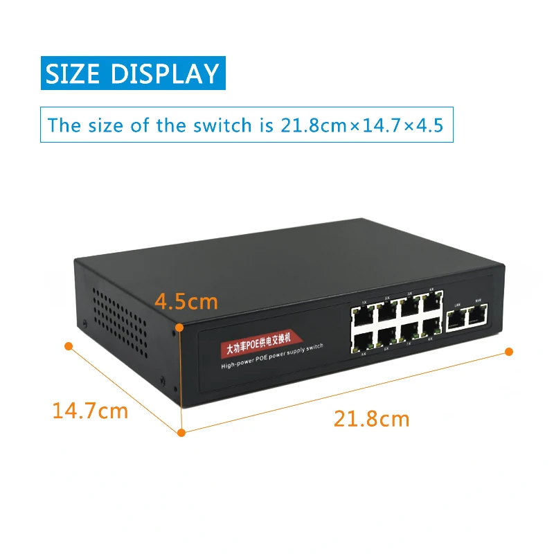10 (8 + 2) порты и разъёмы коммутатор Gigabit POE сети 1000 Мбит/с Smart Ethernet 48 в|Аксессуары для
