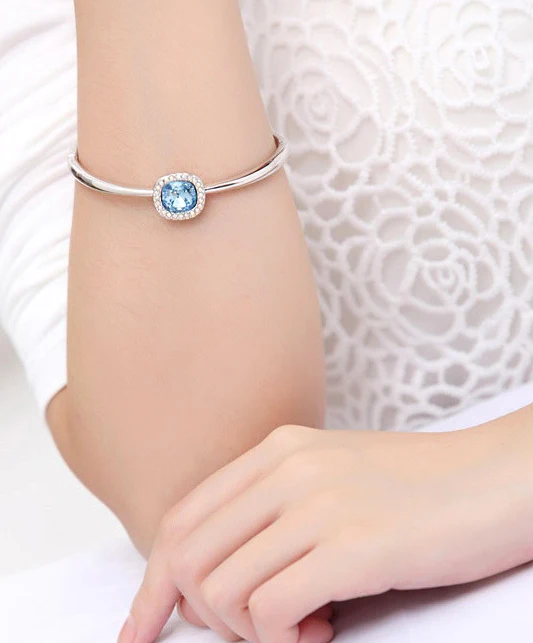 

High Quality Authentic Crystal From Swarovski Bangle & Bracelet Luxury Jewelry Women's Fashion Gift
