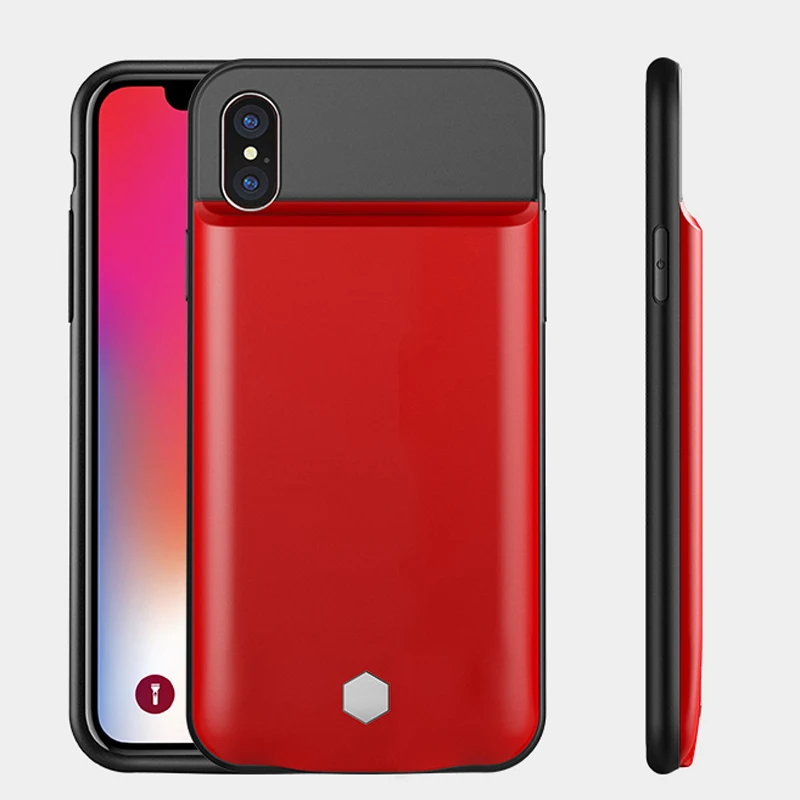 3500 мАч Батарея чехол для iPhone X ультра тонкий резервного Зарядное устройство