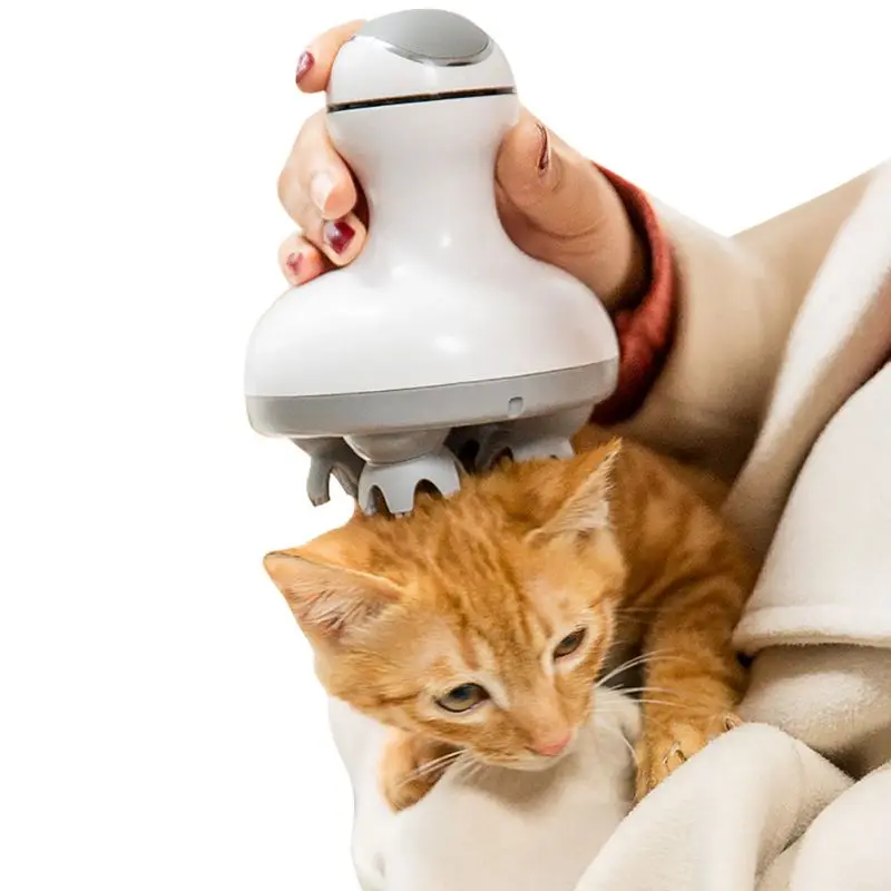 

Pet Intelligent Toy Pet Dog Cat Massager 3D Head Massager Omnidirectional Cats Automatic Rotate Waterproof Electric Cat Dog Toy