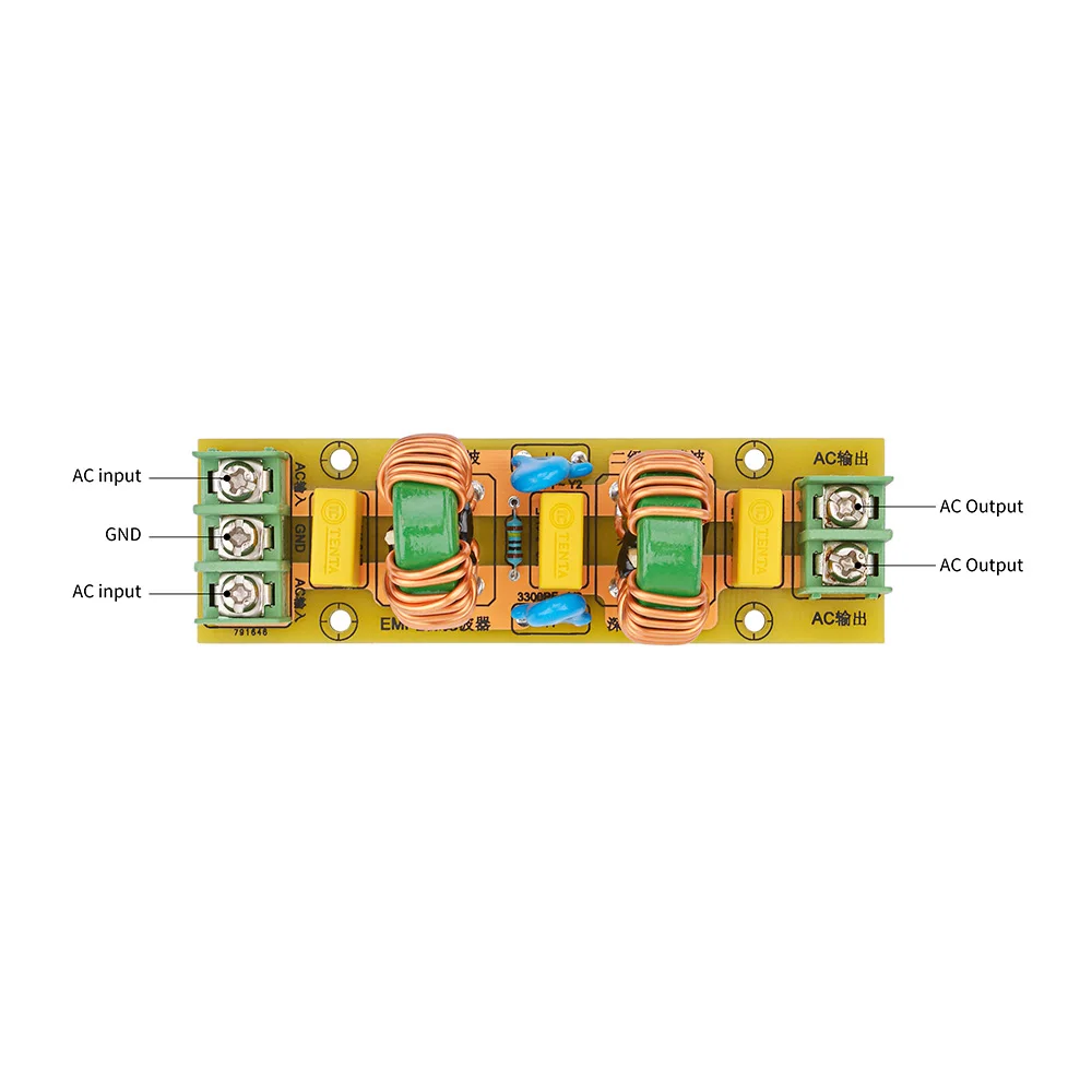 AIYIMA 1 шт. 18A EMI фильтр двухступенчатый композитный Модуль AC силовой DIY для