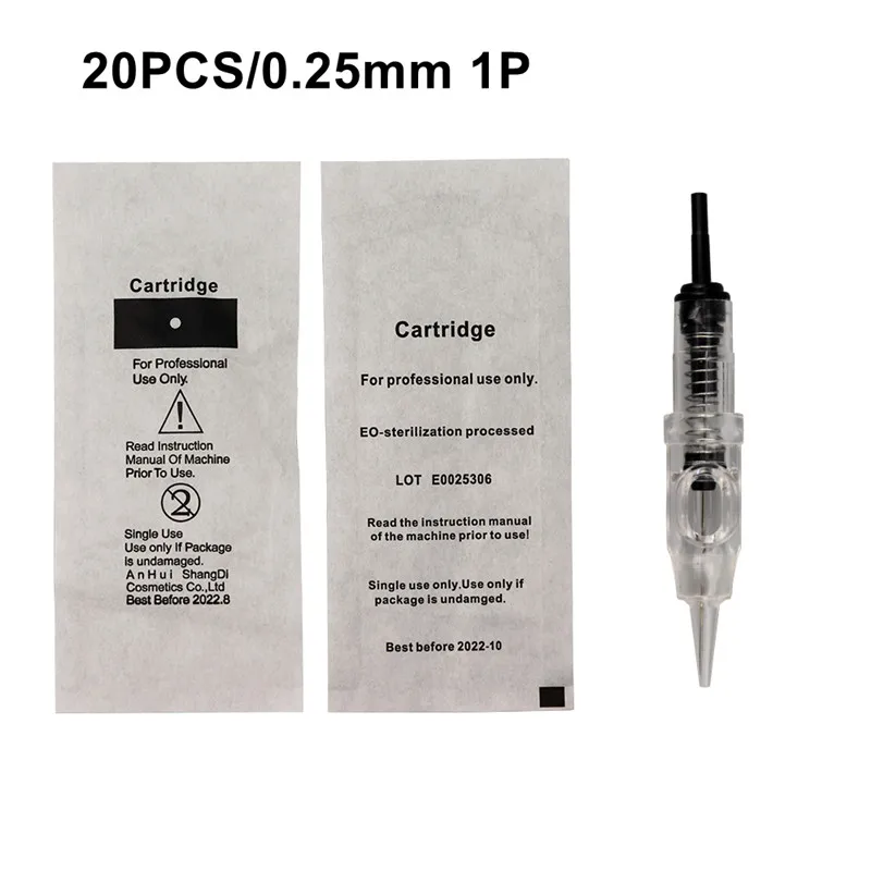 20PCS 0.25mm 1P Новейший Премиум Швейцарский Мотор японские подшипники Перманентный макияж машина бровей роторная татуировка машина ручка Maquina De Tatuagem - Цвет: 20PCS 0.25mm 1P