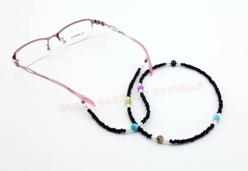 black beads Eyeglasses acrylic Cord spectacle sunglasses eyewear chain reading glasses holder 0241 | Аксессуары для одежды