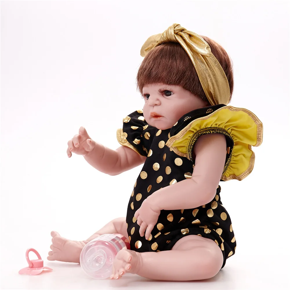 Новое поступление 55 см мягкие силиконовые куклы Reborn Baby Реалистичная кукла Пупс 22