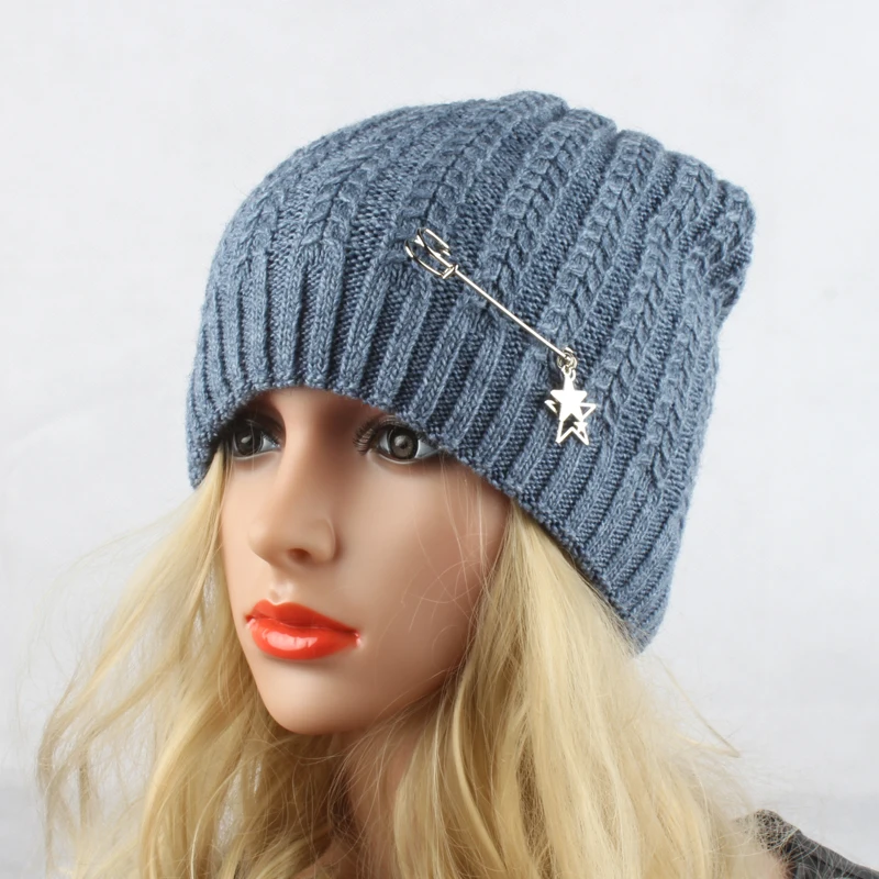 Новинка 2018 Модная вязаная шапка HEALCOLD Женская Зимняя шерстяная женские шапочки
