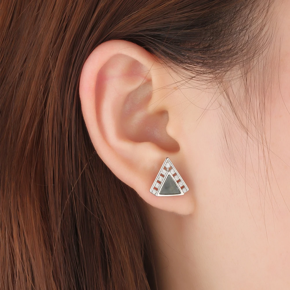 Серьги Mother of Pearl из стерлингового серебра 925 пробы геометрические серьги с