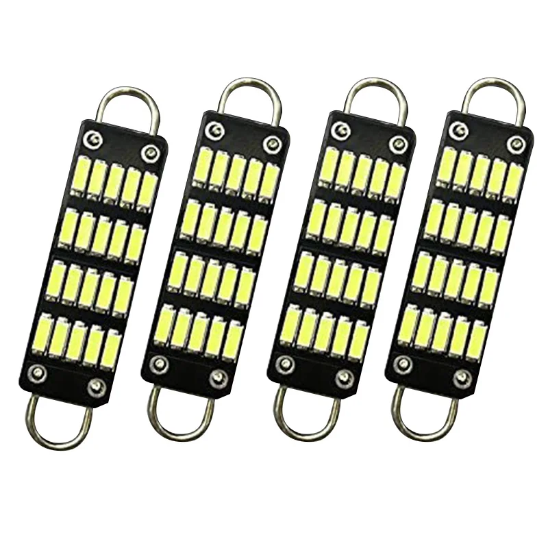 Bulb 44Mm Bright White Festoon Led 20 Smd Rigid Loop 1.73 Inch Interior Dome Map Lights 561 562 567 564 Pack Of 4 | Автомобили и