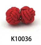 K10036 100 пар/лот Новые запонки Шелковый узелок высококлассные мужские классические двойная веревка шар узел форма запонки ручной работы шелковые Узлы запонки - Окраска металла: K10036