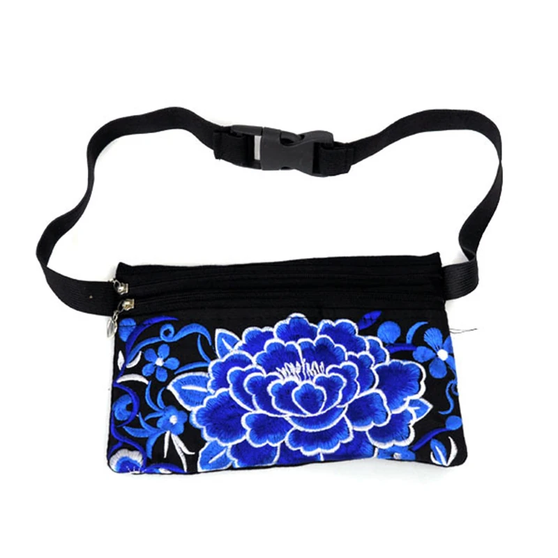 Маленькая женская поясная сумка с этнической вышивкой 2018 на плечо цветочной