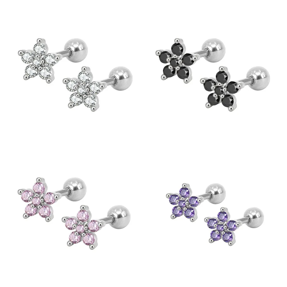 Модный комплект из 2 предметов с украшением в виде кристаллов цветок серьги