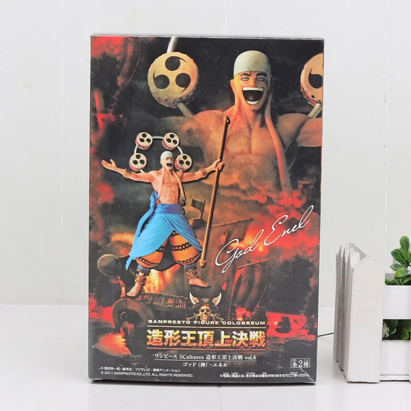 15 см аниме one piece Dracule Mihawk Луффи Энель ПВХ фигурка коллекция игрушек - Цвет: Enel with box