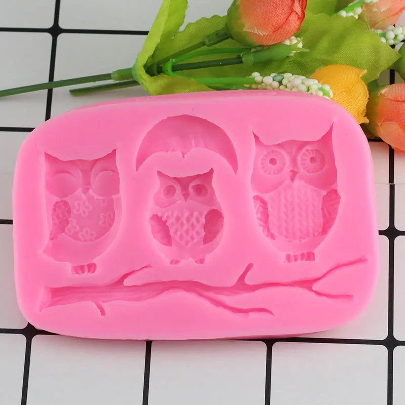 Mujang Сова силиконовая форма «сделай сам» выпечка печенье Конфеты Шоколад Gumpaste форма для полимерной глины для кексов, помадки торт Deorating инструменты