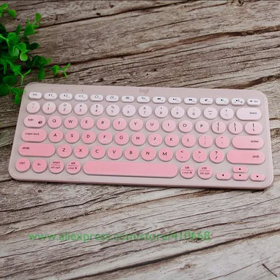 Gradual pink Мягкая силиконовая крышка клавиатуры защитная пленка для logitech K380 K 380 Bluetooth клавиатура мульти-устройство механическая защита кожи - Цвет: Gradual pink