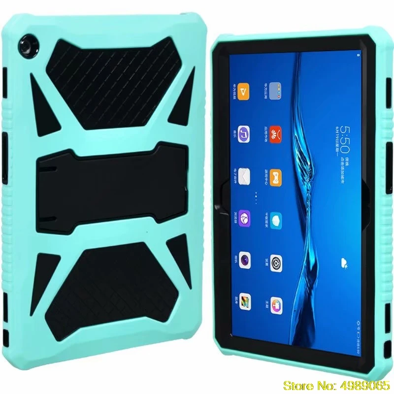 Зеленый Для AGS-L09 AGS-L03 AGS-W09 9,6 дюймов планшет для huawei MediaPad T3 10 планшета Ударопрочный силиконовый+ жесткий чехол-накладка из ПК для телефона Дети чехол - Цвет: Зеленый