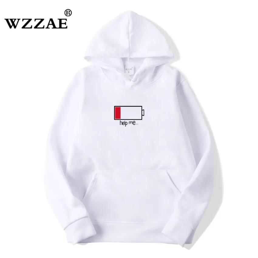Мужская толстовка с капюшоном WZZAE модная уличная черного цвета в стиле хип хоп 3D