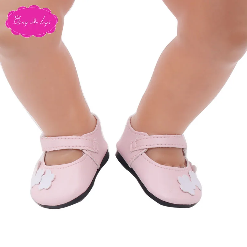 Куклы розовое платье принцессы обувь подходит 43 см baby doll и американский 18 дюймов девушки кукла обувь аксессуары g5-g66