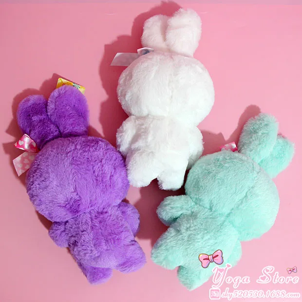 Новые 3 стиля милые большие глаза кролик разноцветные плюшевые игрушки лента