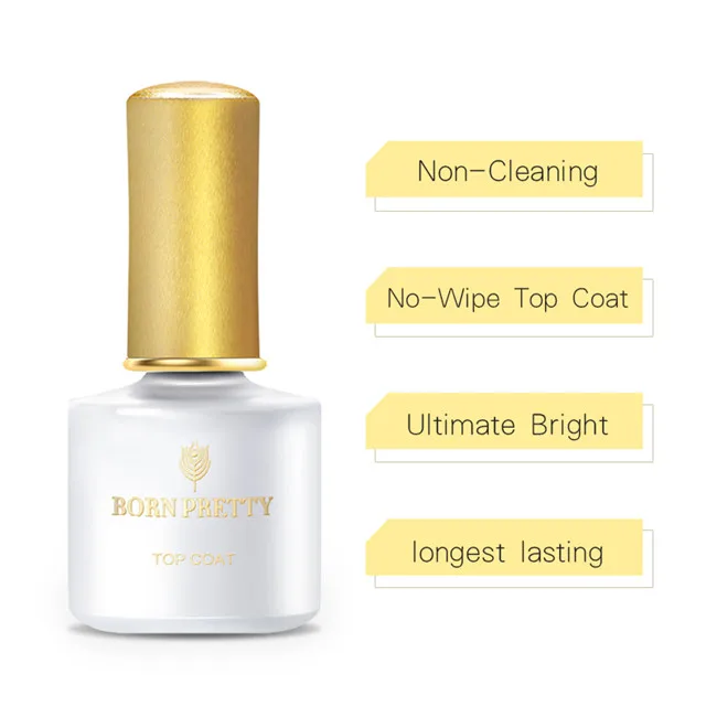 Top Coat BORN PRETTY Delux термальный гель для ногтей 6 мл 3 цвета Температурный гель для изменения цвета лак личная гигиена Декоративный Лак для ногтей лак - Цвет: Top Coat