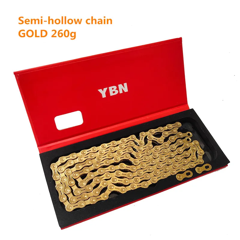 

YBN Mountain Bike 11speed Chain Road Folding Bicycle 22 33 Speed Gold Hollow Semi-hollow Chain