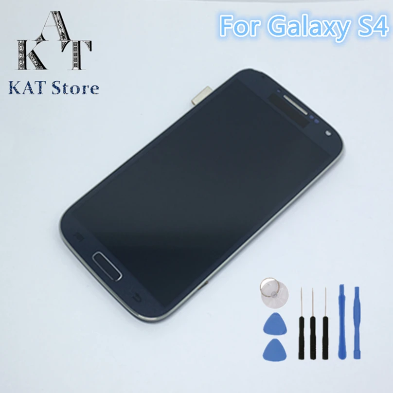 Сенсорный ЖК дисплей KAT 5 0 дюйма для Samsung Galaxy S4 I9500 i337 i9505 E300S в сборе с рамкой лучшее