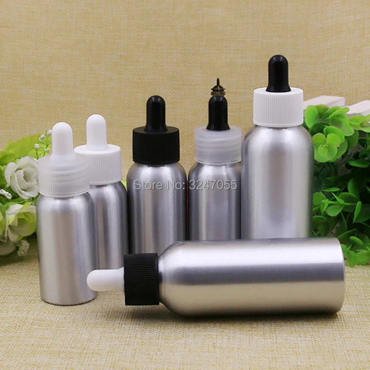 30ml50ml100ml алюминиевые пустые эфирные масла стеклянные пипетки бутылки портативный