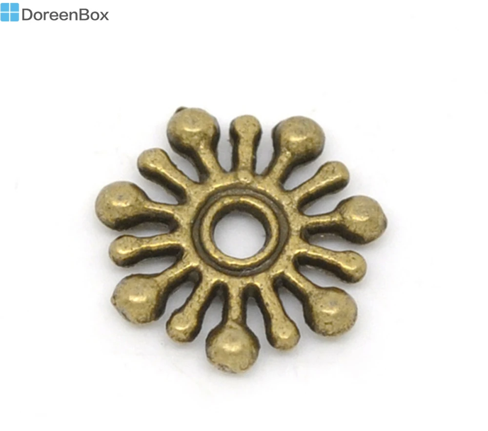 Doreen Box hot- 200 бронзовые бусины 9x9 мм (B14530) | Украшения и аксессуары